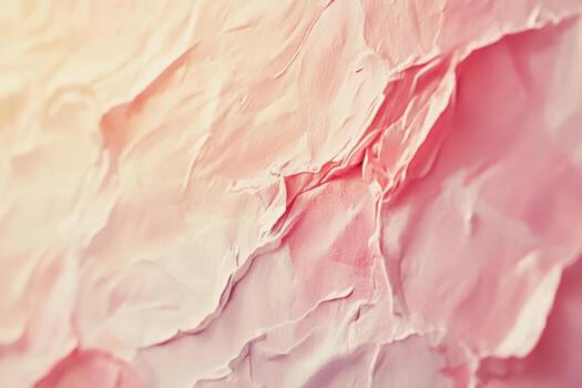 Crinkled paper texture in soft pink tones under light photo