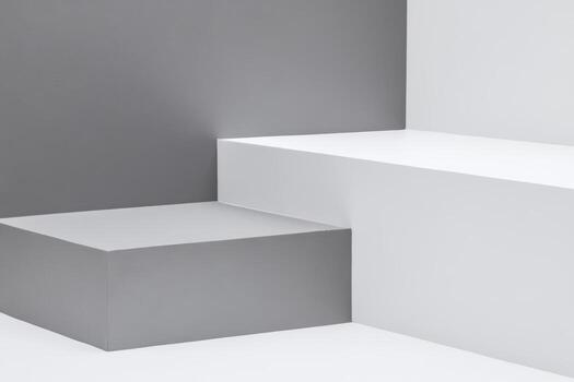 Geometric shapes in a minimalist design setting photo