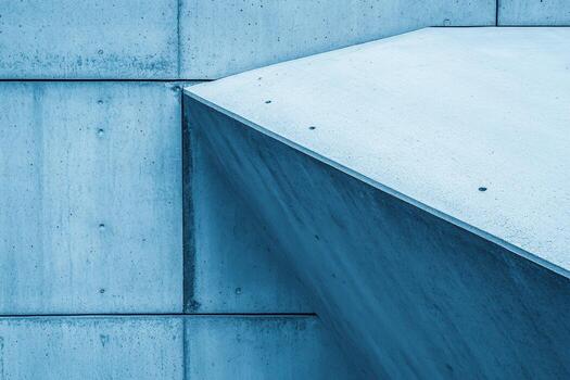 Modern concrete design with architectural elements photo