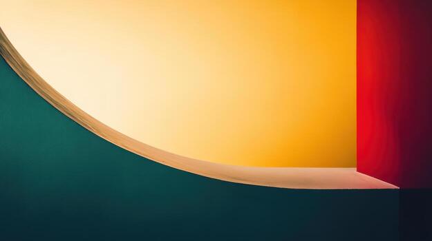 Colorful geometric shapes create a modern art setting photo