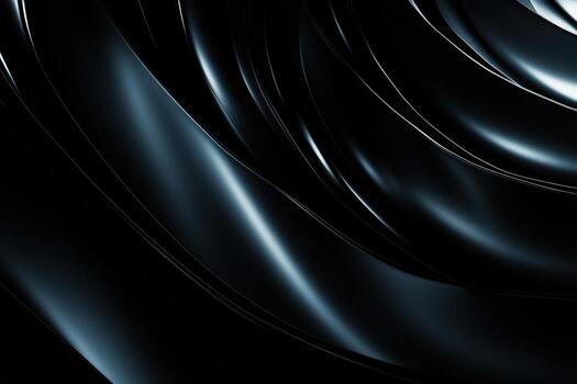 Abstract shapes create a flowing black pattern in design photo