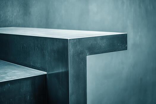 Modern metallic furniture with sleek design and smooth finish photo