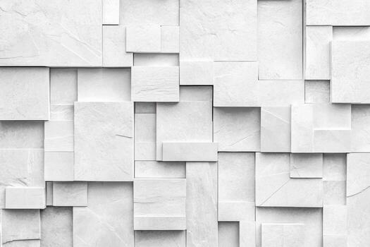 texturizado blanco Roca pared con geométrico patrones y formas foto