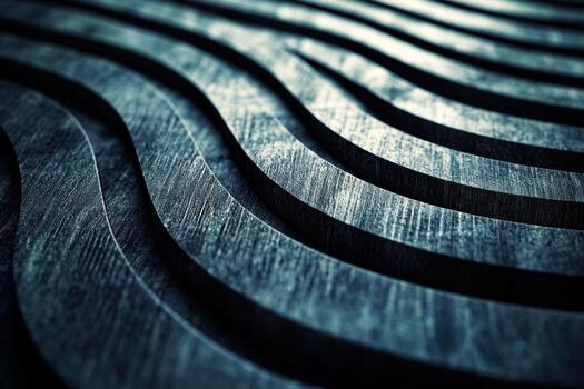 Creative wooden texture with wavy patterns in dark tones photo