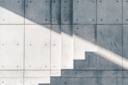 Steps of concrete leading towards an illuminated pathway photo