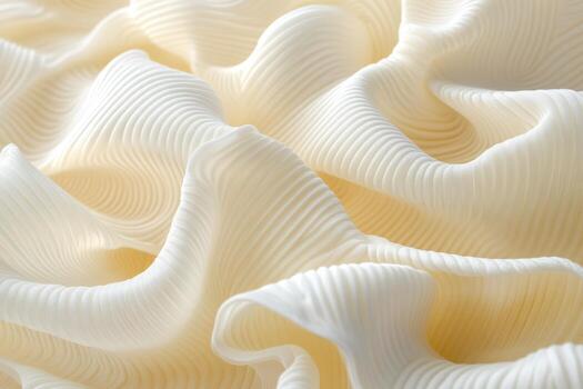 Soft white fabric with delicate waves and texture details photo