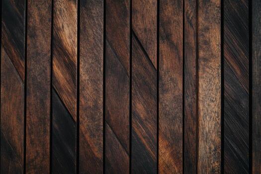 Dark wooden planks arranged in a chevron pattern photo