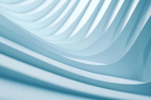 Smooth curves of light blue plastic create gentle waves photo