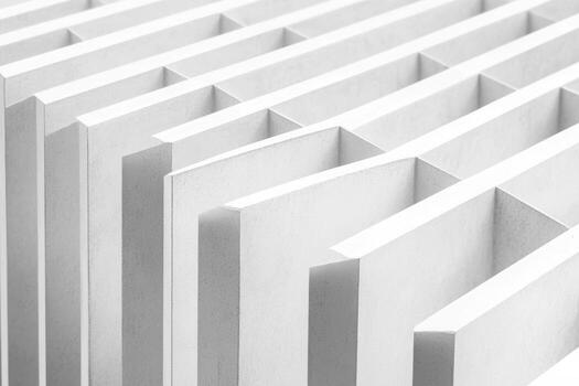 White abstract geometric structures in modern design layout photo