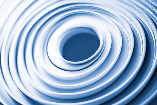 Unique spiral pattern in blue tones created by circular shapes photo