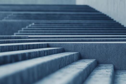 Concrete steps in a modern architectural setting photo
