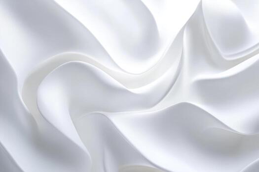 Smooth white fabric flowing elegantly on a surface photo