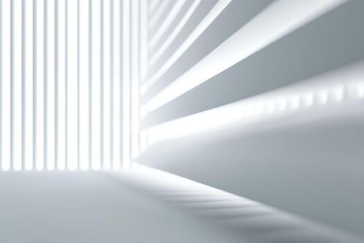 Bright lines create patterns in a minimalist room photo