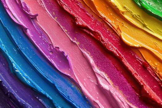 Colorful layers of paint create a vibrant abstract artwork photo