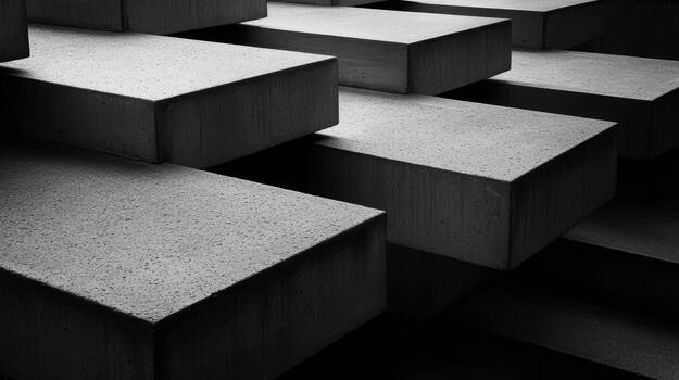 Concrete blocks create a modern architectural design photo