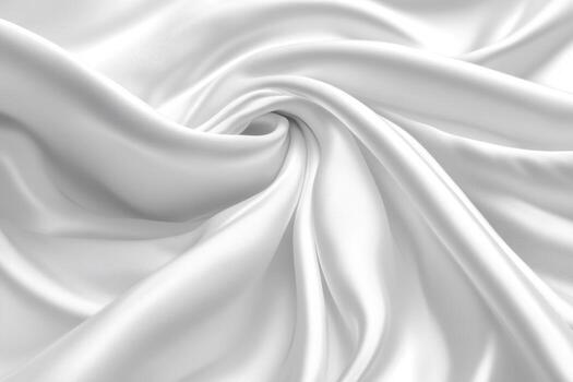 Soft white fabric with smooth texture and gentle folds photo