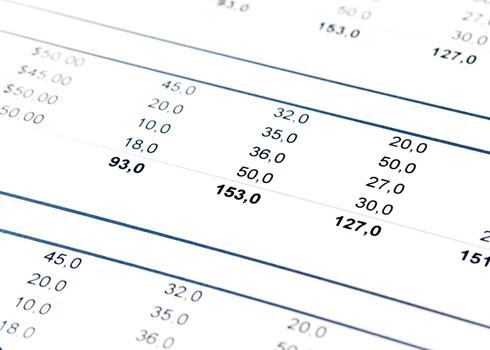Detailed financial data displayed in a spreadsheet with clear columns and rows photo