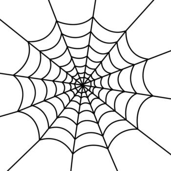 Arte de resumen negro y blanco araña web modelo vector