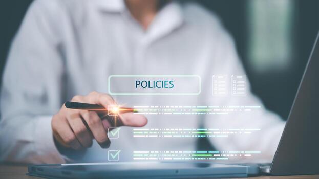 Digital policy management and compliance system designed to streamline governance, ensure regulatory alignment, enhance transparency, and improve organizational efficiency through automation. photo