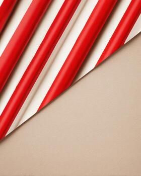 Bold red and white stripes create strong contrast photo