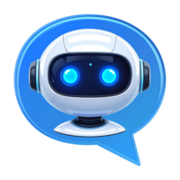 linda ai chatbot icono 3d prestados robot en habla burbuja png