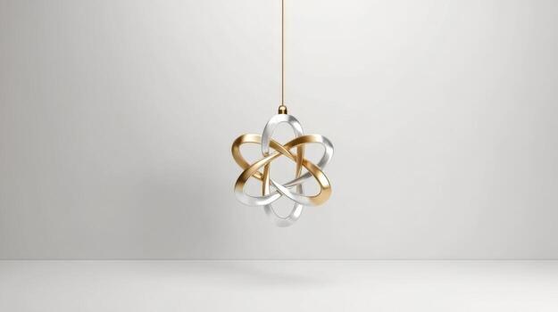 Decorative light fixture with metallic design in modern style photo