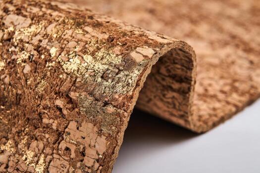Natural cork material with unique texture and patterns photo