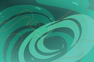 resumen verde Aurora remolino antecedentes en moderno plano degradado estilo, Perfecto para fondo de pantalla, cubrir, póster, marca, futurista tema, espacio diseño, y creativo digital proyecto. vector