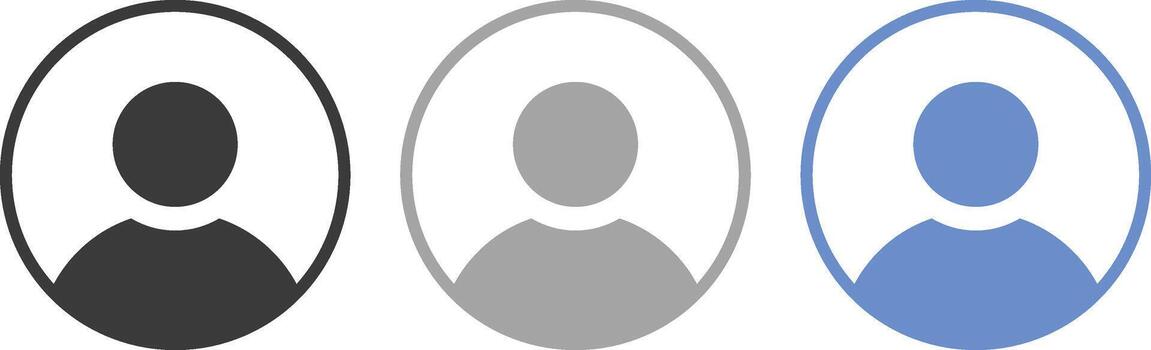 user profile icon set. Different style profile icon collection. Avatar symbol. User account sign vector