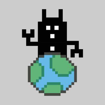 Design of cartoon ai robotics chat bot art robot machine decor business concept. vector