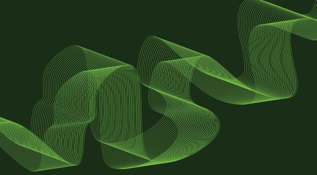 Abstract Blend Lines Wave Background Green Color Design Illustration vector