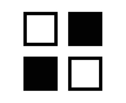Square Shape And Square Outline Stroke Collection Black Symbol Element Graphic Design Illustration vector