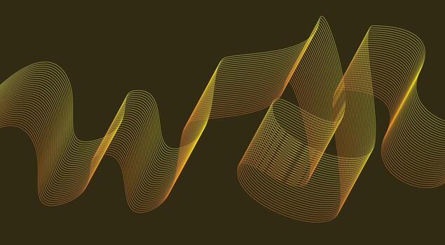 Abstract Blend Lines Wavy Design Background Yellow Gradient Illustration vector