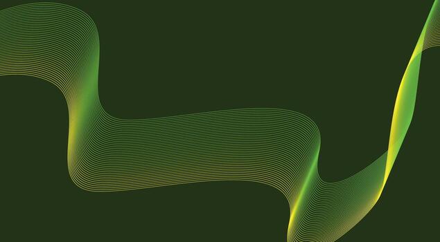 Blend Wave Background Green Gradient Abstract Design Illustration vector