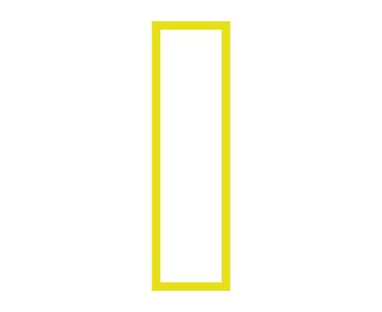 Rectangle Geometric Shape Outline Yellow Color Symbol Element Graphic Design Illustration vector