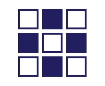 Square Shape And Square Outline Collection Blue Symbol Element Graphic Design Illustration vector
