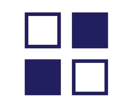 Square Shape And Square Outline Stroke Collection Blue Symbol Element Graphic Design Illustration vector