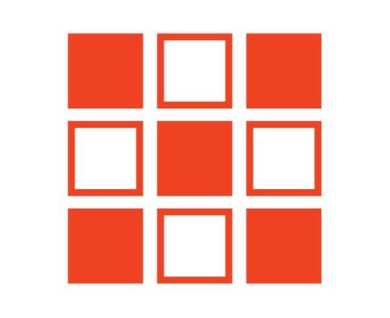 Square Outline And Square Shape Collection Orange Symbol Element Graphic Design Illustration vector