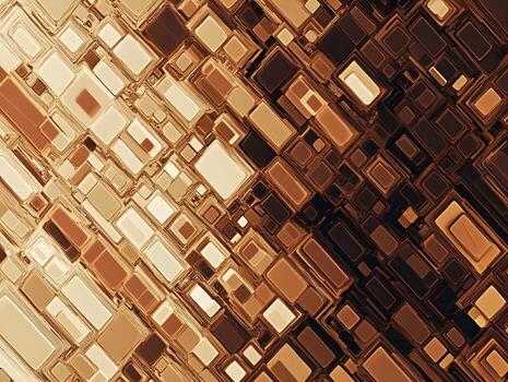 Abstract Geometric Patterns with Brown and Gold Color Palettes in a Digital Design photo
