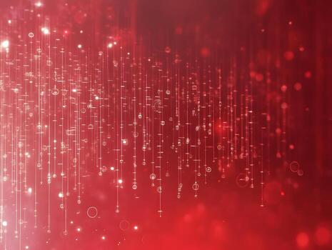 Abstract Red Light Patterns with Sparkling Effects Creating an Enchanting Visual Experience photo