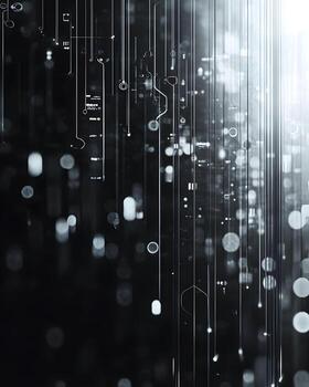 Abstract Digital Background with Lines and Light Effects for Technology Representations photo