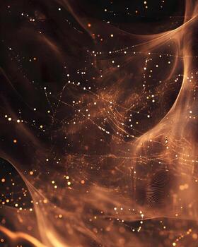 Abstract Representation of Energy Flow and Light in a Dark Setting with Whimsical Patterns photo