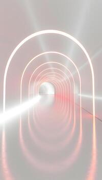 Digital Rendering of Illuminated Archway Corridor photo