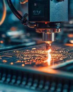 Automated Soldering Machine Processing Circuit Board photo