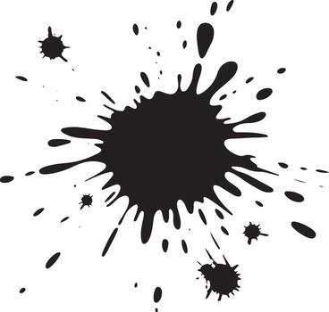Ink Splatter Background Black Splash Effect Decoration Design Element vector