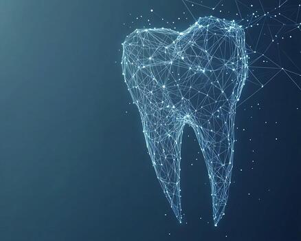 Abstract Representation of a Single Tooth Using a Node Network photo