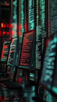 Computer Monitors Displaying Code photo