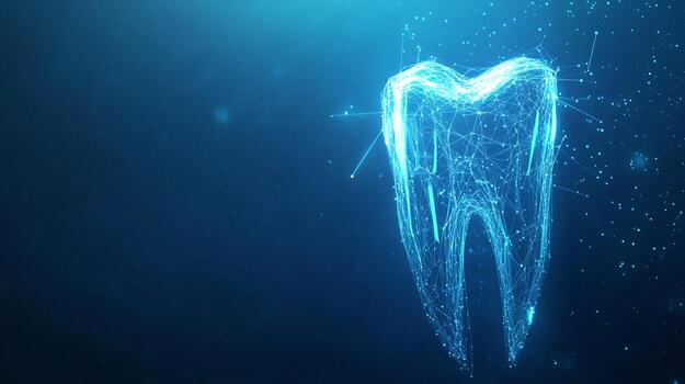 Digital Representation of a Single Tooth in Network Structure photo