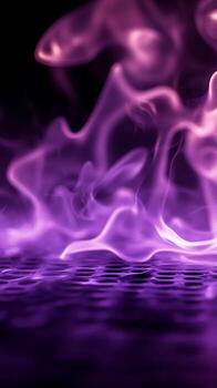 Purple Flame and Perforated Metal Surface photo