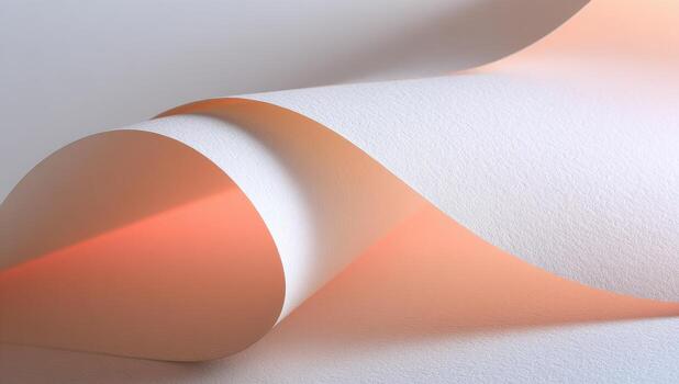 A white paper with a curved edge photo